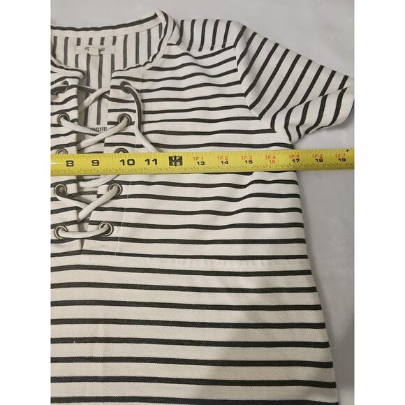 Madewell‎ Striped Lace Un Neckline Top Size XS - Picture 6 of 8